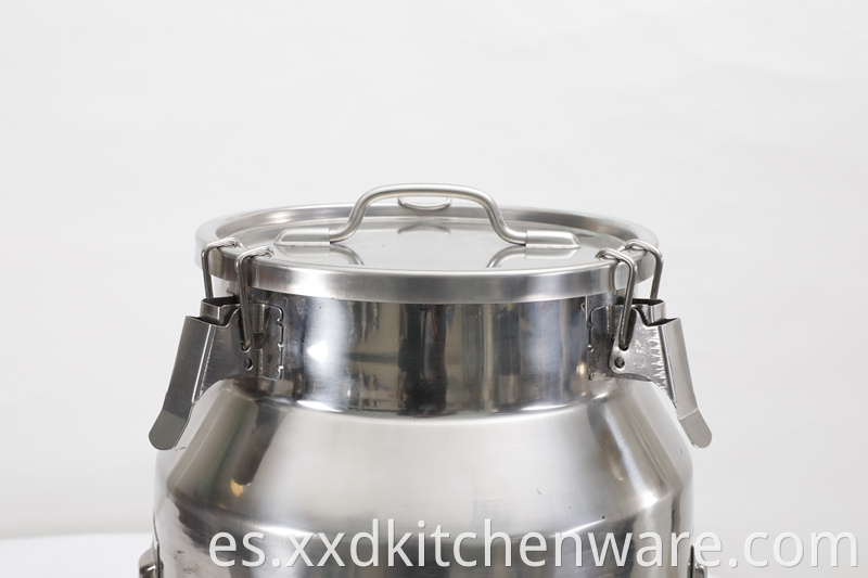 Stainless Steel Milk Bucket With Lid 3